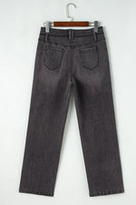High-Waisted Wide-Leg Vintage Wash Jeans
