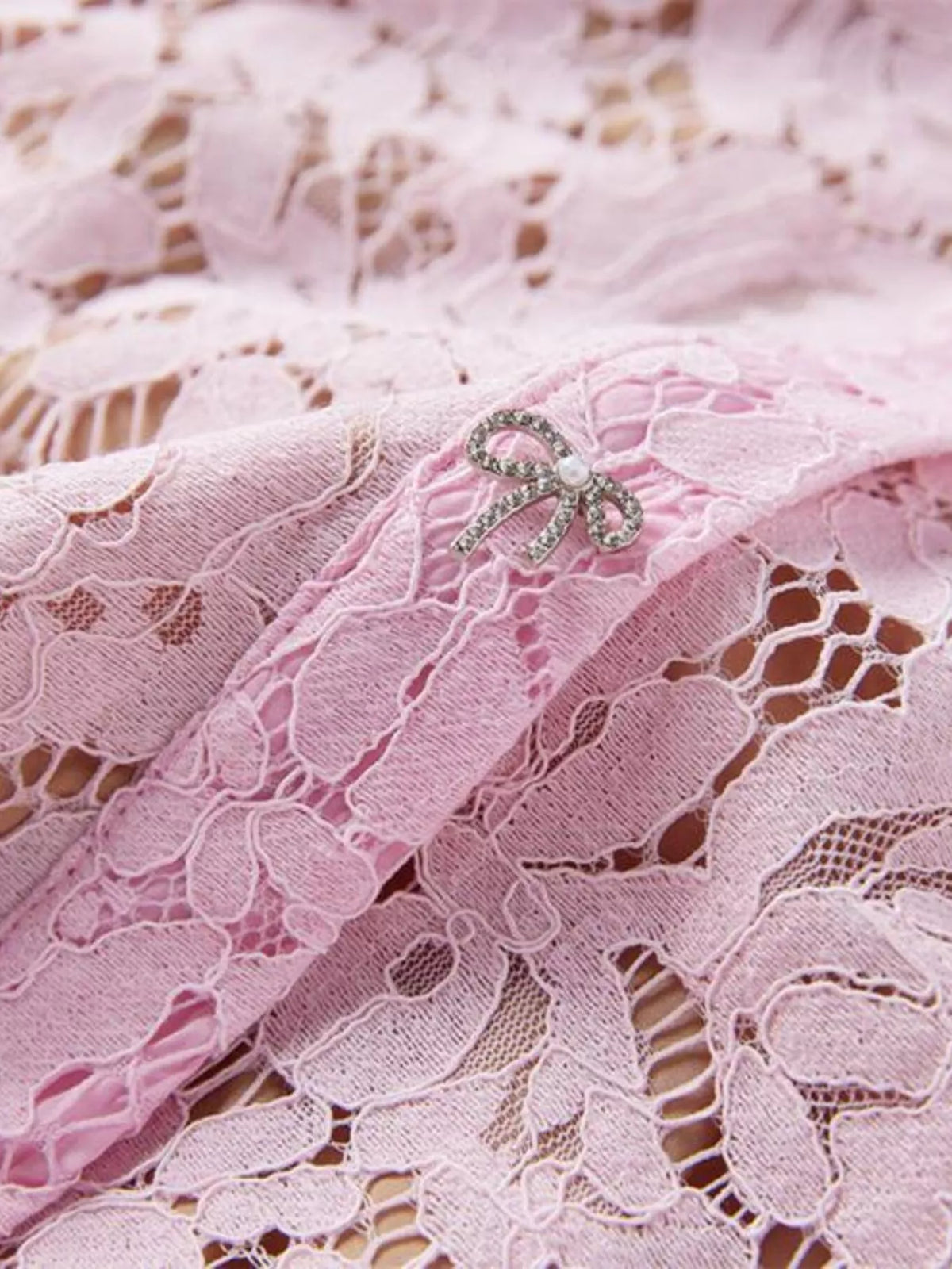 Lace Short Sleeve Mermaid Dress