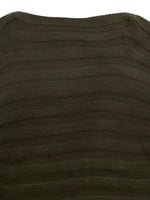 Boat Neck Ribbed Long Sleeve Sweater