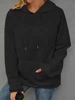 Full Size Embossed Lettering Casual Hoodie Plus Size