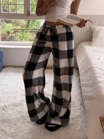 Leopard Wide Leg Plush Pants