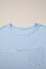 Waffle Knit Pocket T-Shirt
