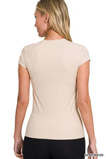 Zenana Interlock Short Sleeve Top