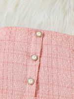 Children's Ruffle Sleeve Top & Tweed Skirt Set