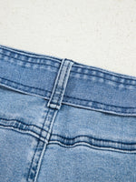 High Waisted Wide Leg Belted Jeans