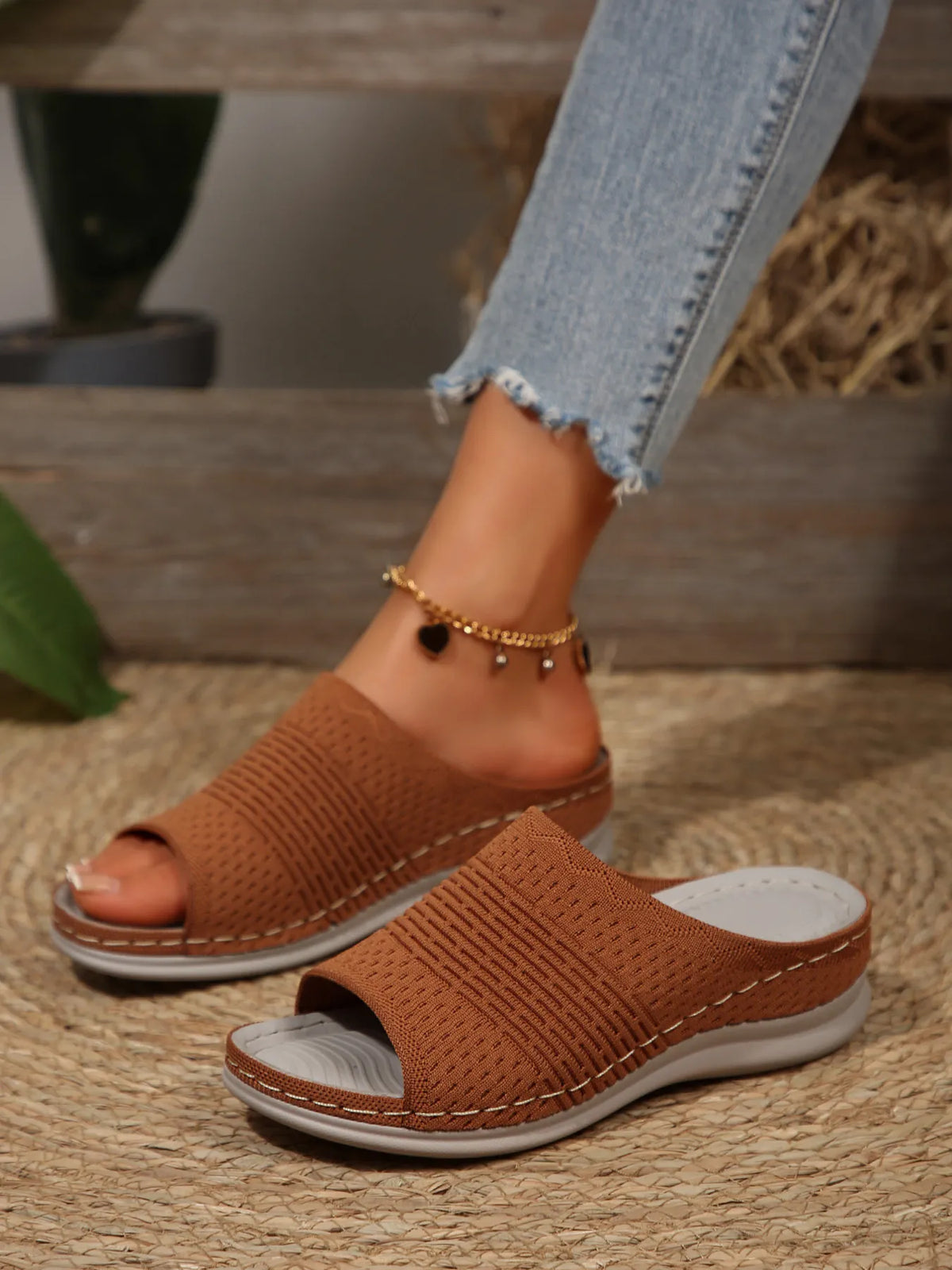 Mesh Open Toe Sandals
