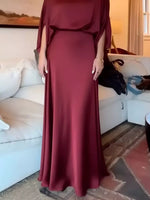Full Size Elegant Batwing Sleeve Maxi Dress Plus Size