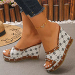 Peep Toe Wedge Sandals