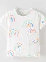 Children's Rainbow Print Short Sleeve T-Shirt