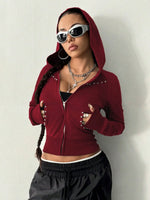 Zip-Up Long Sleeve Hoodie