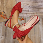 Bow Decor Slingback Slip-Ons