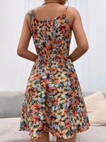 Floral Print Spaghetti Strap Summer Mini Dress