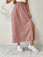 Slit Printed Skirt
