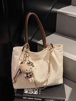 Pearl Chain Decor Shoulder Bag
