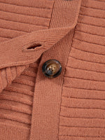 Rib Knit Button Front Dolman Sleeve Sweater Cardigan