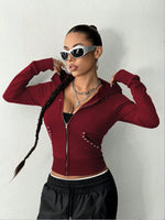 Zip-Up Long Sleeve Hoodie