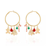 Christmas Theme Hoop Earrings