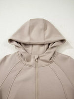 Half Zip Long Sleeve Hoodie and Pants 2pcs Outfit