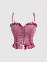 Sweetheart Neck Denim Cami