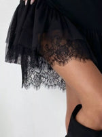 Sleeveless Tulle Hem Mini Dress