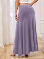 Flowy Maxi Skirt with Wide Waistband