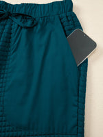 Waffled Textured Raw Edge Patchwork Top and Pants 2pcs Set