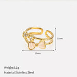 18K Gold-Plated Bow Open Ring