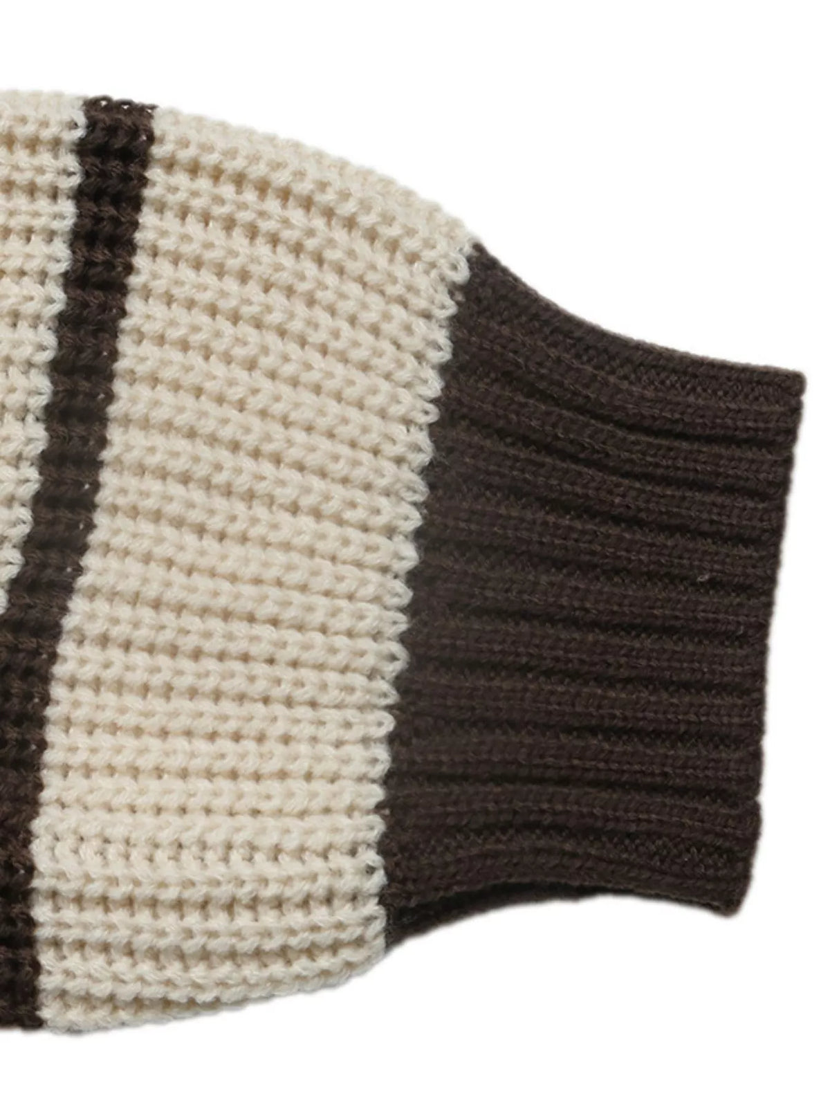 Striped Knit Polo Sweater