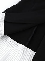 Pleated One Button Blazer Dress