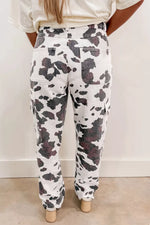 Cow Spots Printed Multi Pocketed Jeans