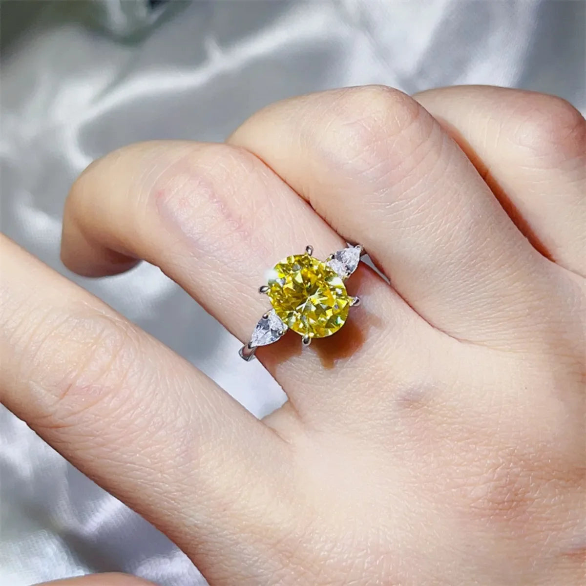 3 Carat Moissanite 925 Sterling Silver Ring