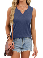 Notched Solid Color Tank