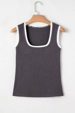 Square Neck Wide Strap Tank