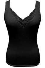 Full Size Lace Detail V-Neck Tank Plus Size