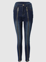 Zipper Front Skinny Jeans