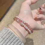 Pearl Beaded Bracelet 2 Piece Set
