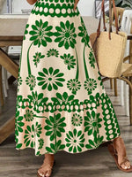 Floral Print Tie-Shoulder Midi Dress