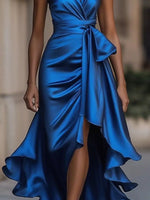 Ruffled Halter Neck Maxi Dress