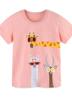 Children's Cartoon Animal Print T-Shirt