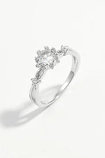 925 Sterling Silver Inlaid Zircon Ring