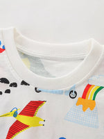 Children's Dinosaur Print Short Sleeve Tee and Shorts Set