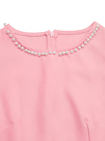 Pearl Trim Sleeveless Mini Dress