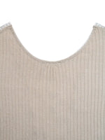 Lace Detail Ribbed Knit Long Sleeve T-Shirt