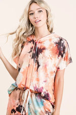 BiBi Tie Dye Terry Hoodie With Drawstring