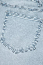 Light Wash Utility Pocket Straight Leg Jeans