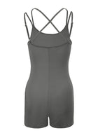 Double Spaghetti Strap Active Romper