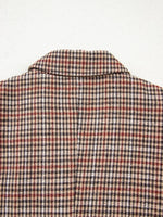 Houndstooth Lapel Collar Blazer