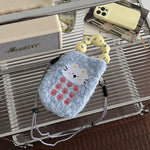 Cartoon Plush Crossbody Bag