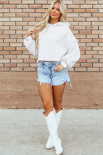 Exposed Seam Long Sleeve Hoodie