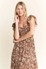 Jade By Jane Ruffle Sleeve Tiered Maxi Dress